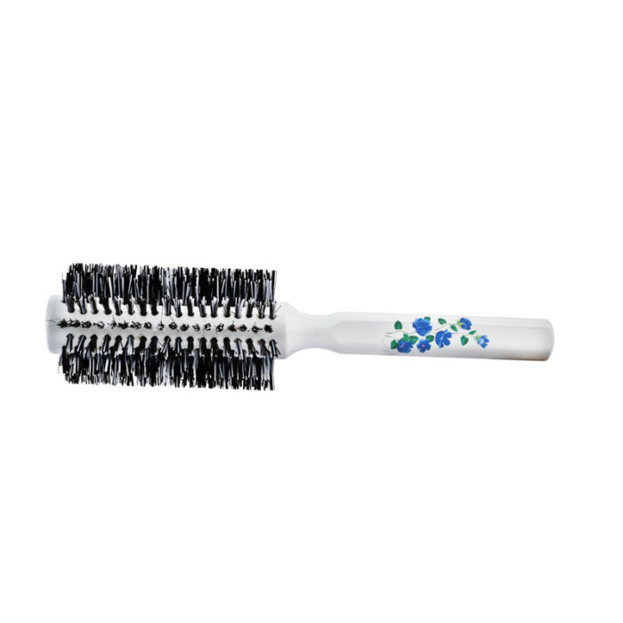 Elsa Professional 0.65 White Blue Flower Patterned Hair Brush